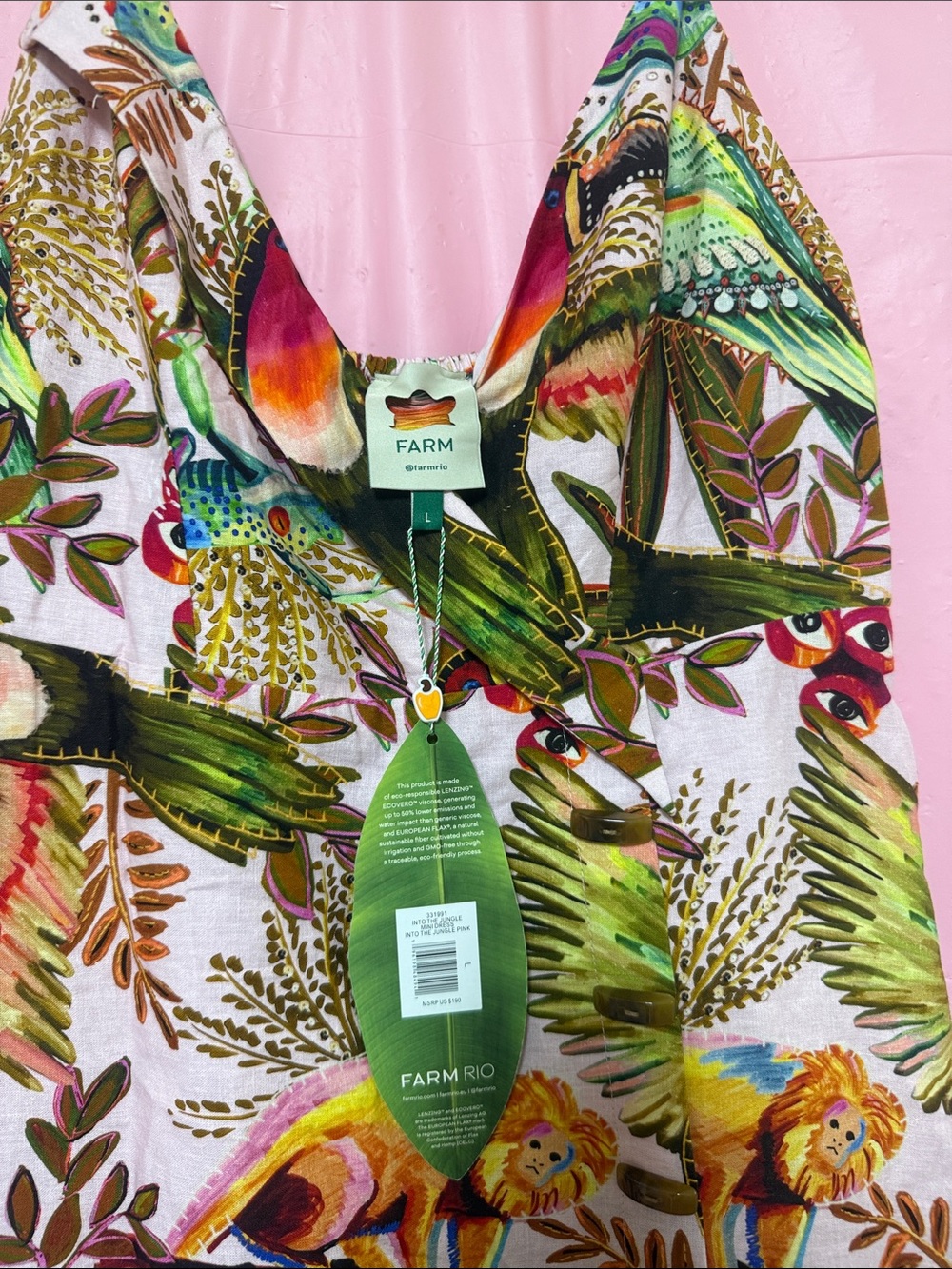 FARM Rio Multicolor Tropical Animal Print One-Piece - Picture 2 of 4